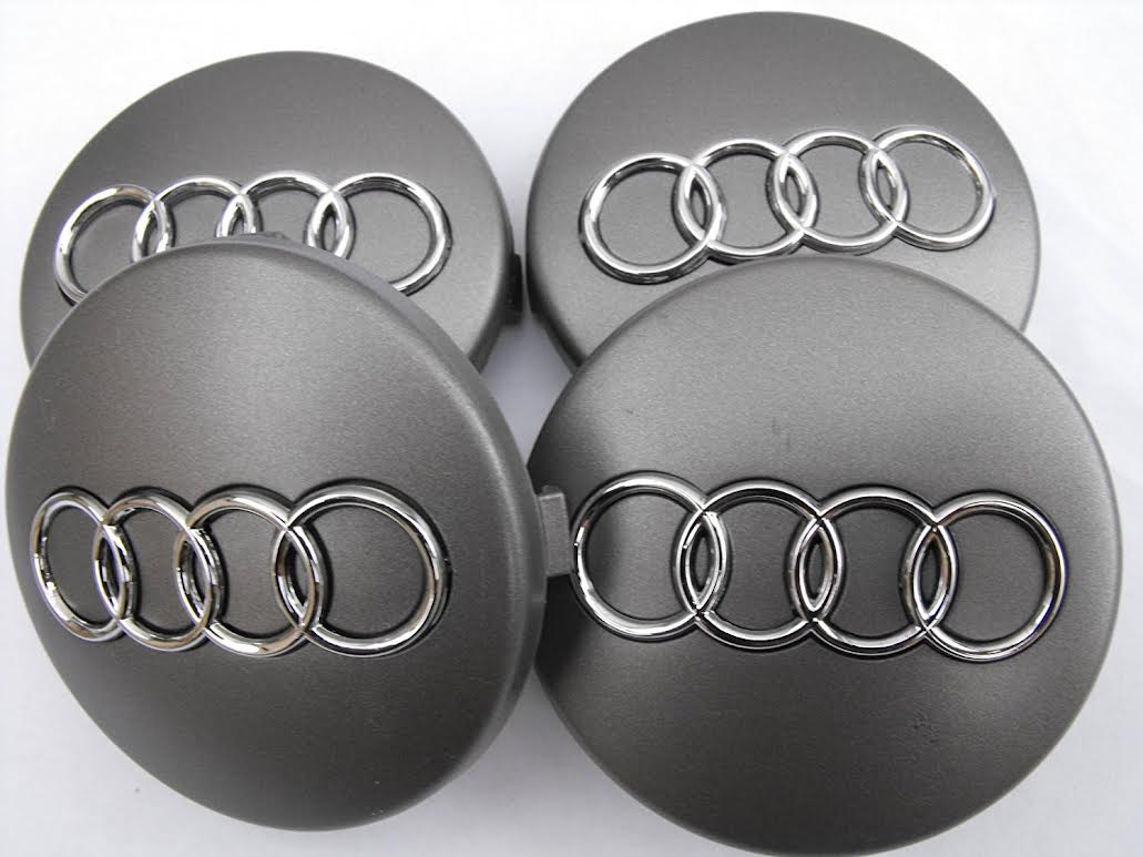 Audi Centre Caps 60mm Black 4Pcs