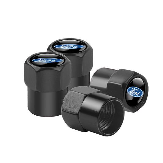 Ford Dust Caps Black SET OF 4 Pcs