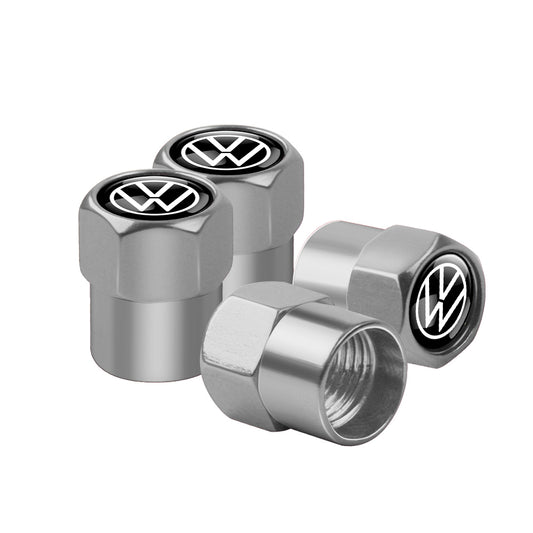 VW Dust Caps Silver Set of 4 valve caps