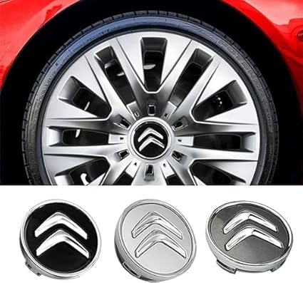 Citroen Wheel Caps 60mm Gloss Silver 4Pcs