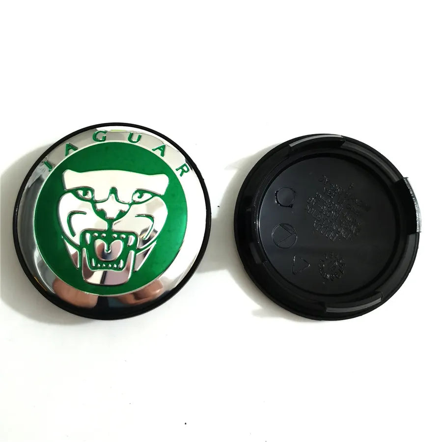 Jaguar wheel Centre Caps 59mm Green X, I, F, E series 4Pcs