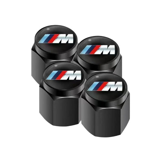 BMW M Sport Dust Caps Size Universal Fitment - Black/Silver